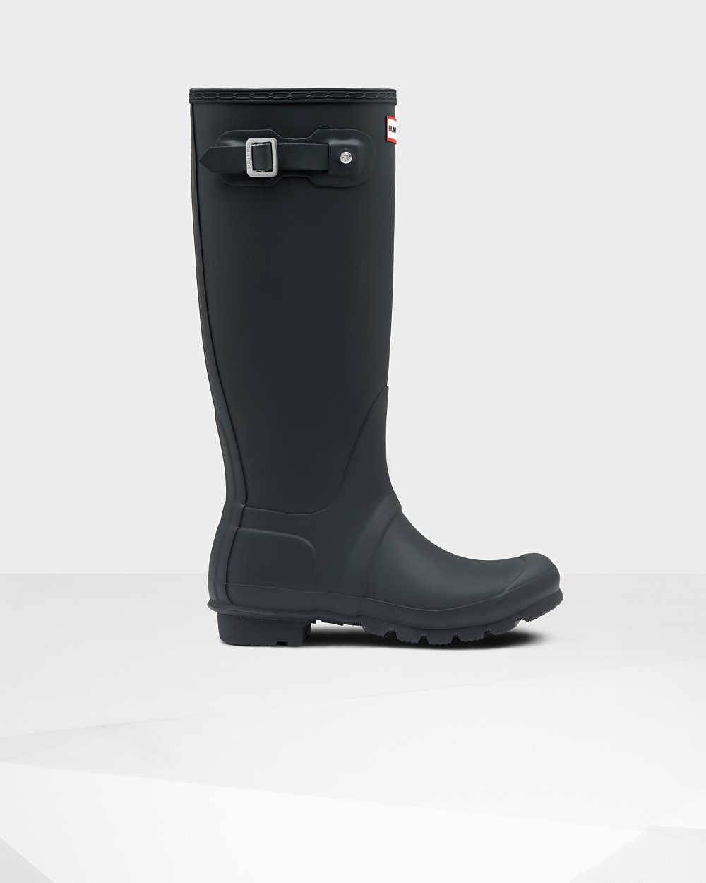 Womens Hunter Original Tall Rain Boots Navy | NLESGP-721